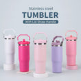 Load image into Gallery viewer, Stainless Steel Tumbler with Straw, Vacuum Insulated Water Bottle