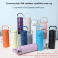 Load image into Gallery viewer, BPA-Free 304 Stainless Steel Vacuum Bottle with Straw & Handle, Leak-Proof Double-Layer Thermos for Hot/Cold Drinks