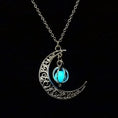 Load image into Gallery viewer, Glowing Moon Orb Necklace Halloween Pumpkin Pendant Glow In The Dark Blue, Green, Celestial Moons Jewelry Women Girl Gifts