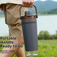 Load image into Gallery viewer, New American-style Large-mouthed Cup Stainless Steel Coffee Cup Portable Car Vacuum Insulated Cup Outdoor Leisure Casual Cup