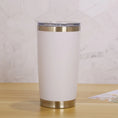 Load image into Gallery viewer, Personalized Name or Text Tumbler, 20oz Stainless Steel with Lid & Straw, Custom Travel Coffee Mug