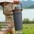 Load image into Gallery viewer, New American-style Large-mouthed Cup Stainless Steel Coffee Cup Portable Car Vacuum Insulated Cup Outdoor Leisure Casual Cup