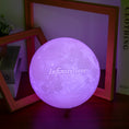 Load image into Gallery viewer, 3D Printing Moon Lamp Personalized Photo Text Customized USB Night Light
