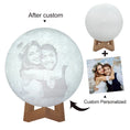 Load image into Gallery viewer, 3D Printing Moon Lamp Personalized Photo Text Customized USB Night Light
