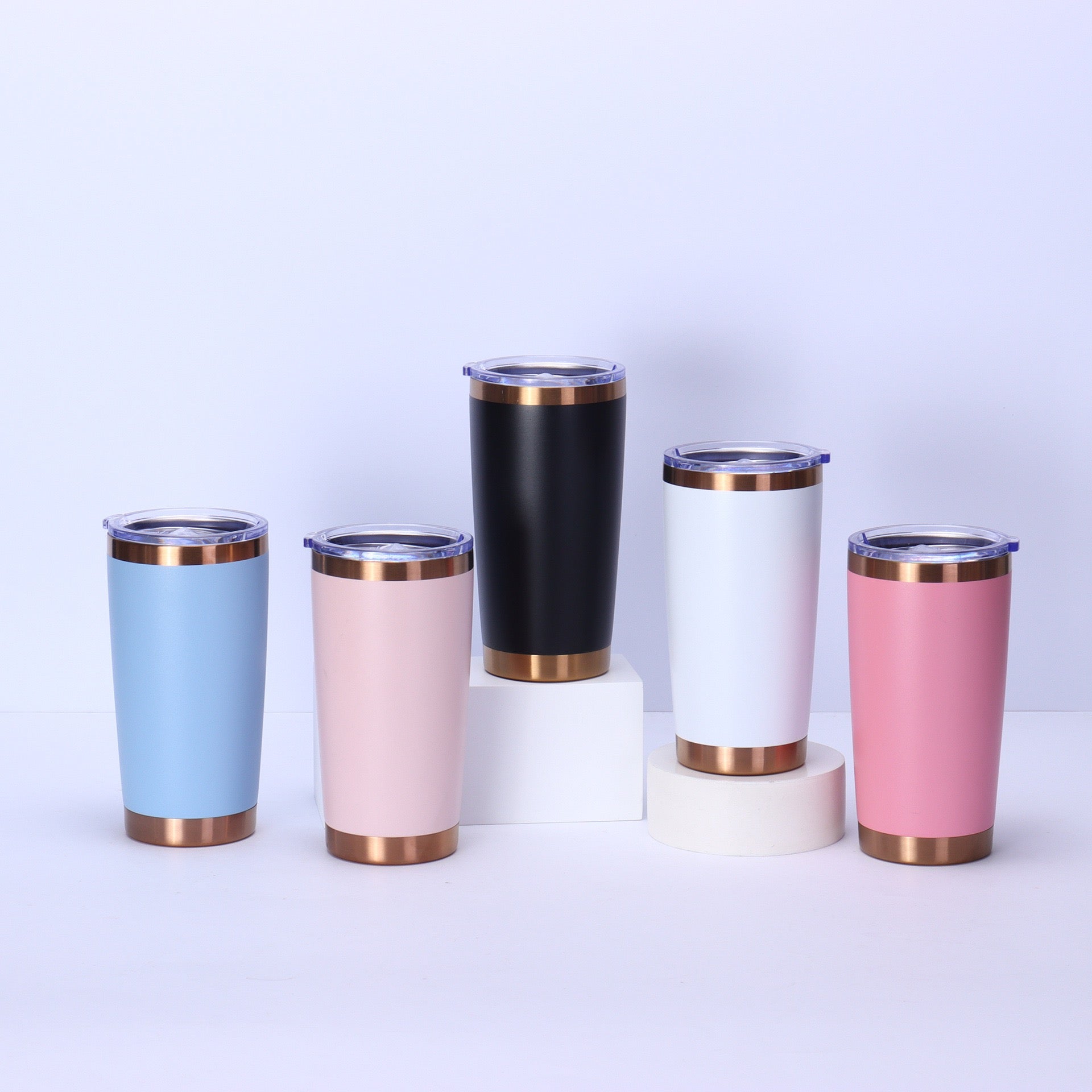 Personalized Name or Text Tumbler, 20oz Stainless Steel with Lid & Straw, Custom Travel Coffee Mug