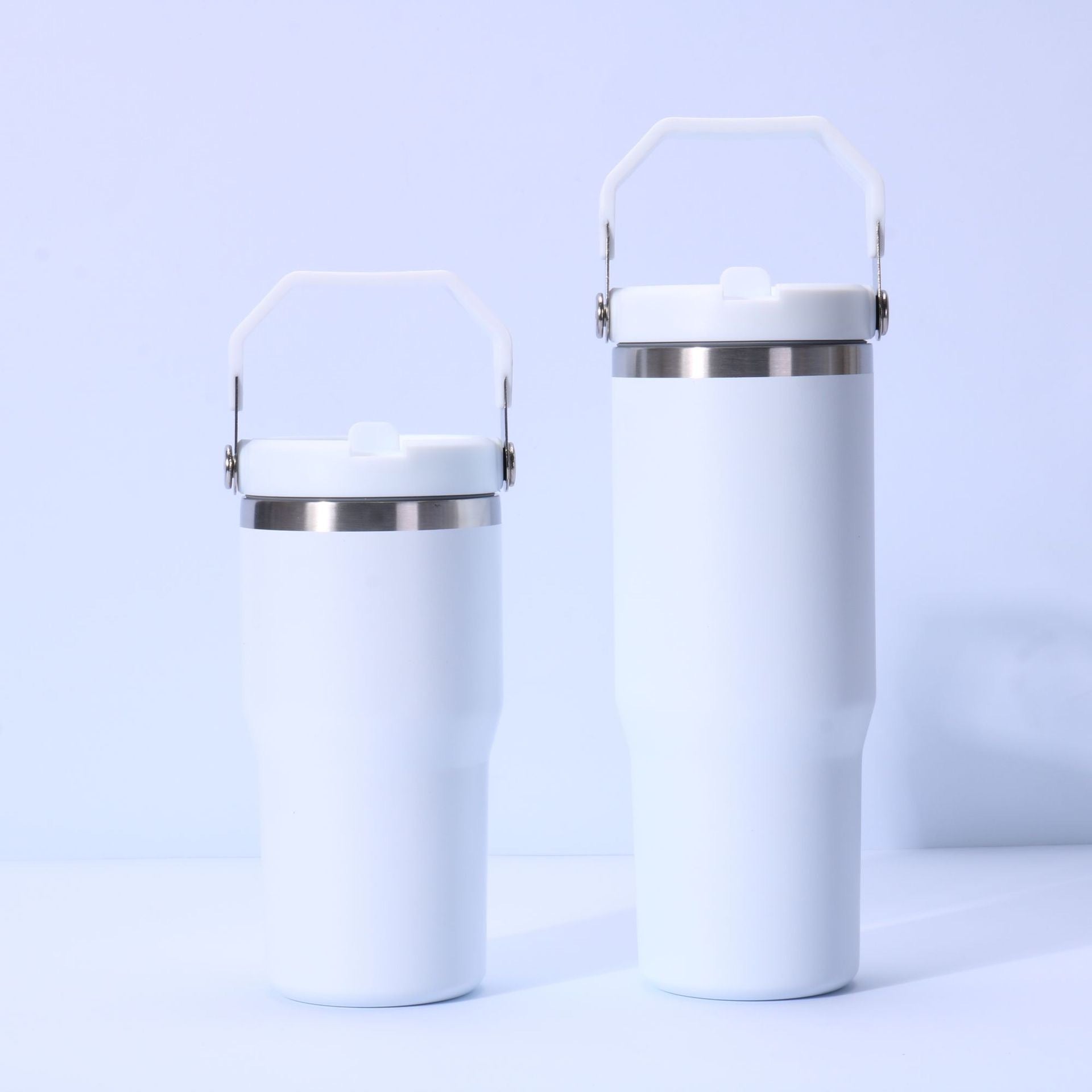 Stainless Steel Tumbler with Straw, Vacuum Insulated Water Bottle