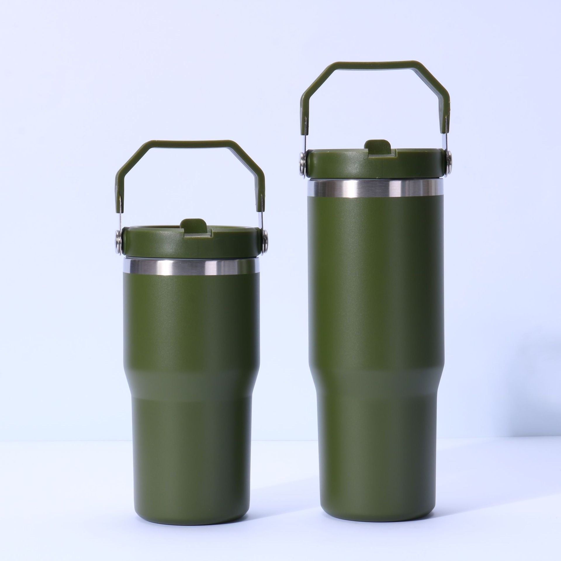 Stainless Steel Tumbler with Straw, Vacuum Insulated Water Bottle