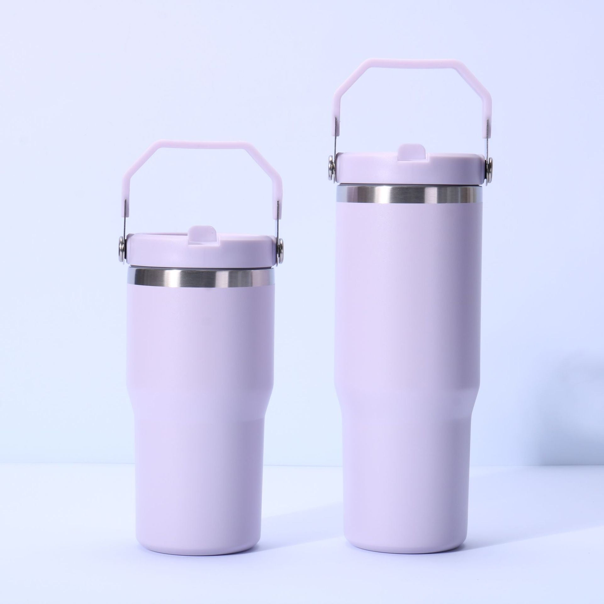 Stainless Steel Tumbler with Straw, Vacuum Insulated Water Bottle