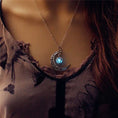 Load image into Gallery viewer, Glowing Moon Orb Necklace Halloween Pumpkin Pendant Glow In The Dark Blue, Green, Celestial Moons Jewelry Women Girl Gifts
