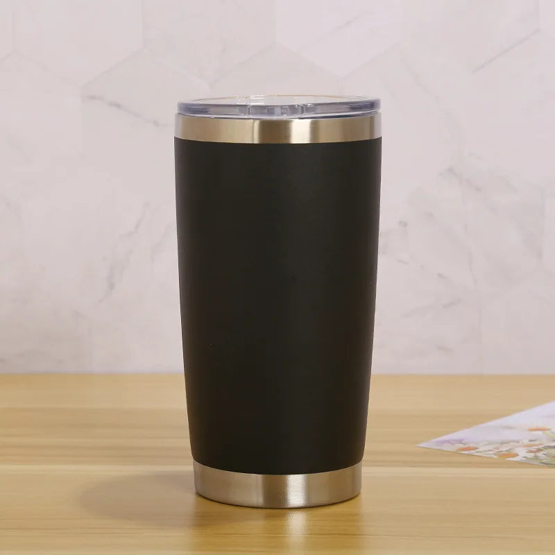 Personalized Name or Text Tumbler, 20oz Stainless Steel with Lid & Straw, Custom Travel Coffee Mug