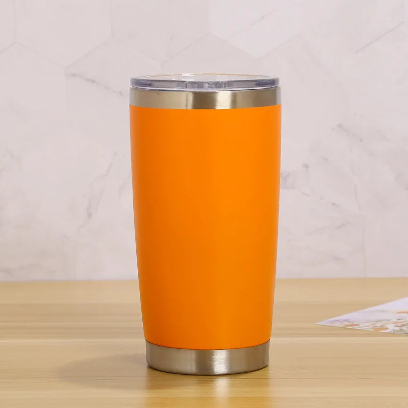 Personalized Name or Text Tumbler, 20oz Stainless Steel with Lid & Straw, Custom Travel Coffee Mug