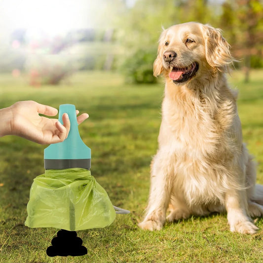 Outdoor Portable Dog Pooper Tool with Garbage Bag