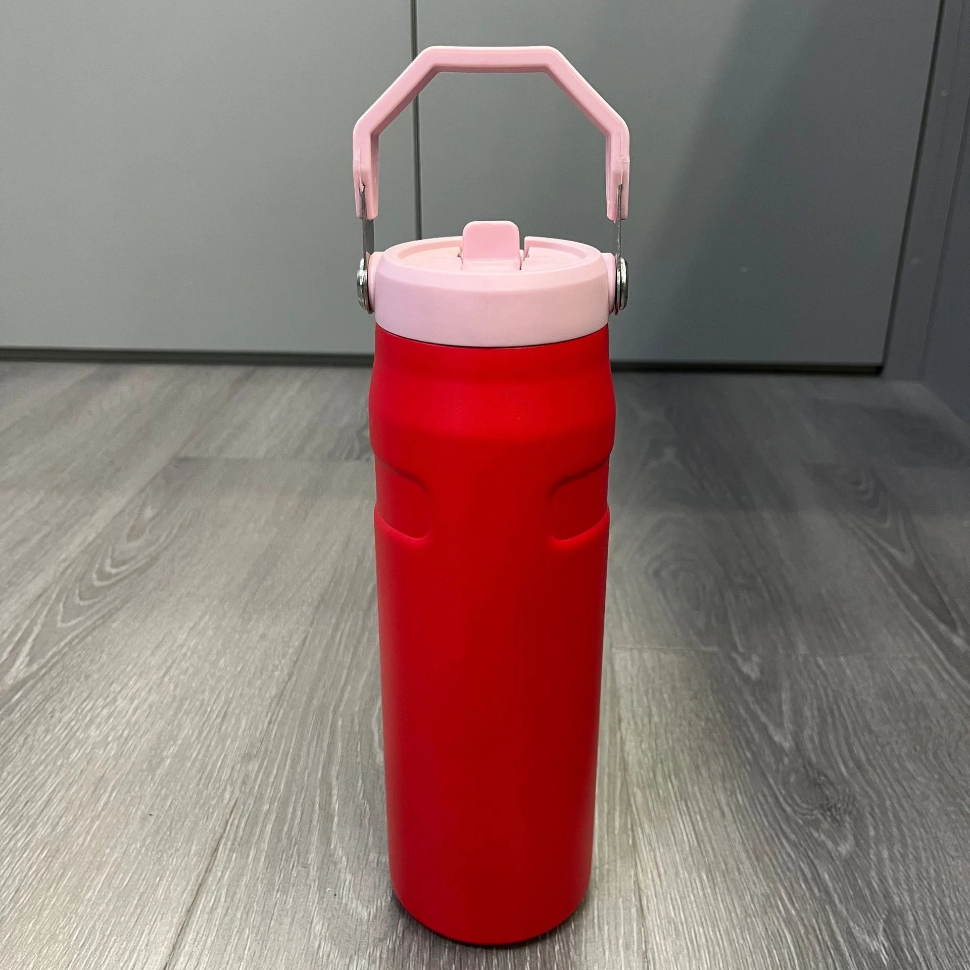BPA-Free 304 Stainless Steel Vacuum Bottle with Straw & Handle, Leak-Proof Double-Layer Thermos for Hot/Cold Drinks