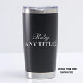Load image into Gallery viewer, Personalized Name or Text Tumbler, 20oz Stainless Steel with Lid & Straw, Custom Travel Coffee Mug

