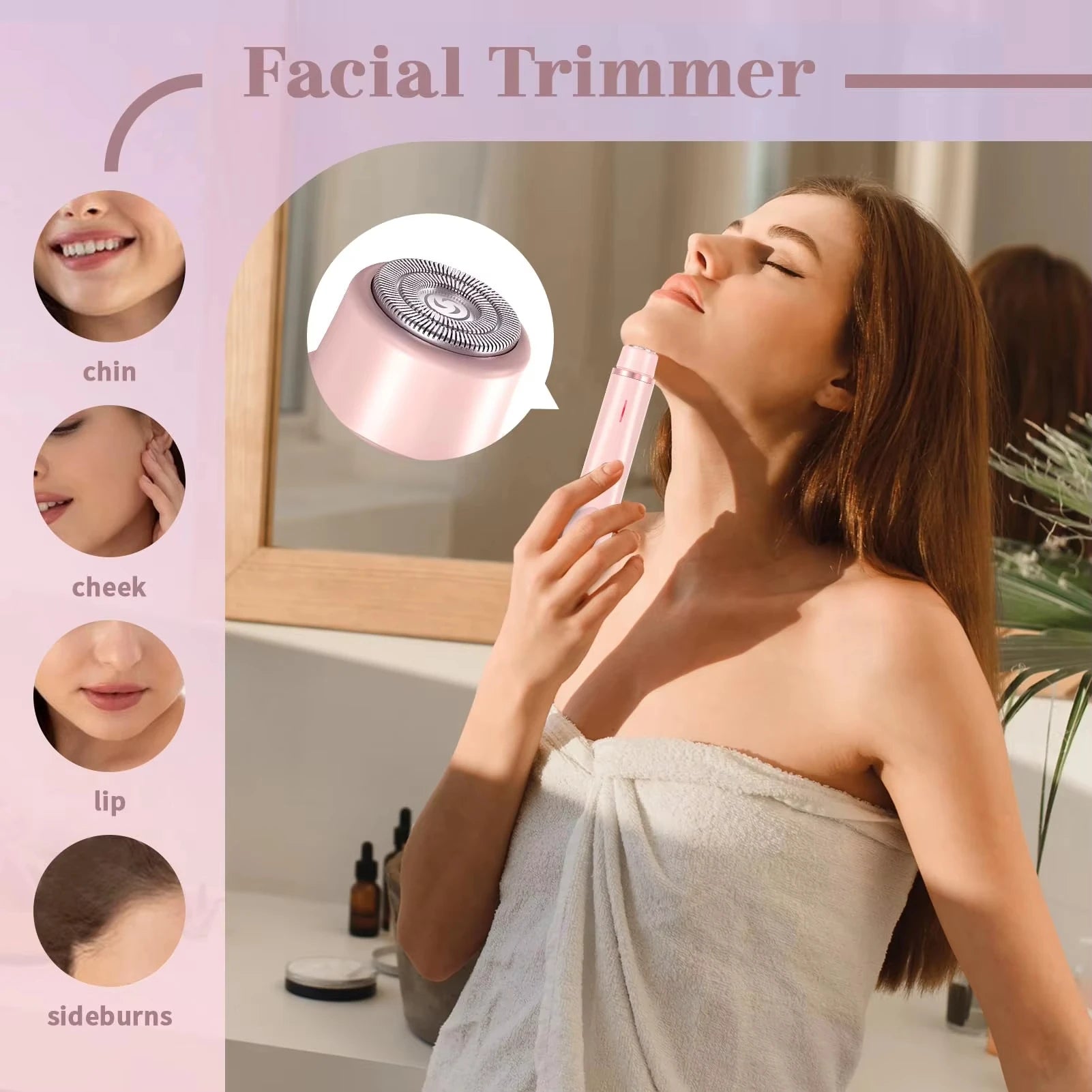 Waterproof Rechargeable Electric Double Headed Shaver For Women Bikini Trimmer Body Hair Remover