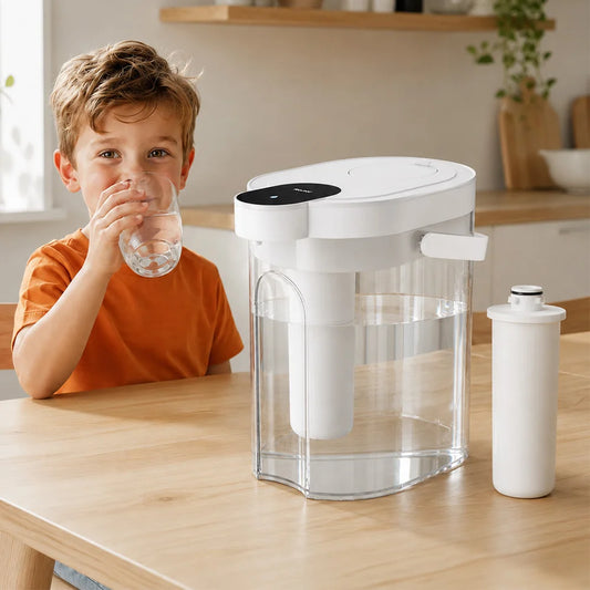 Portable Water Dispenser, Rechargeable Desktop Water Filter with UF Filtration for Home, Office and Camping