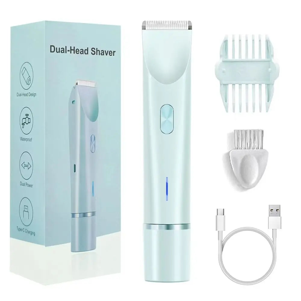 Waterproof Rechargeable Electric Double Headed Shaver For Women Bikini Trimmer Body Hair Remover