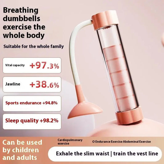 Adjustable Diaphragm Breathing Dumbbell Trainer For Lung Capacity Expander