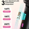 Load image into Gallery viewer, Cordless Rechargeable Hair Straightener Brush, Negative Ions Hair Straightener Comb with 3 Temp Settings, Fast Heating & Display
