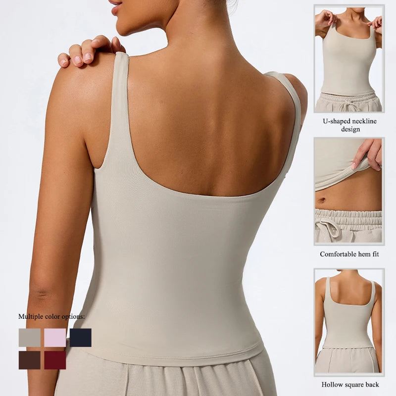 Ctenkevet Neue Doppel Strap Yoga Weste Frauen Gym Quick-Dry