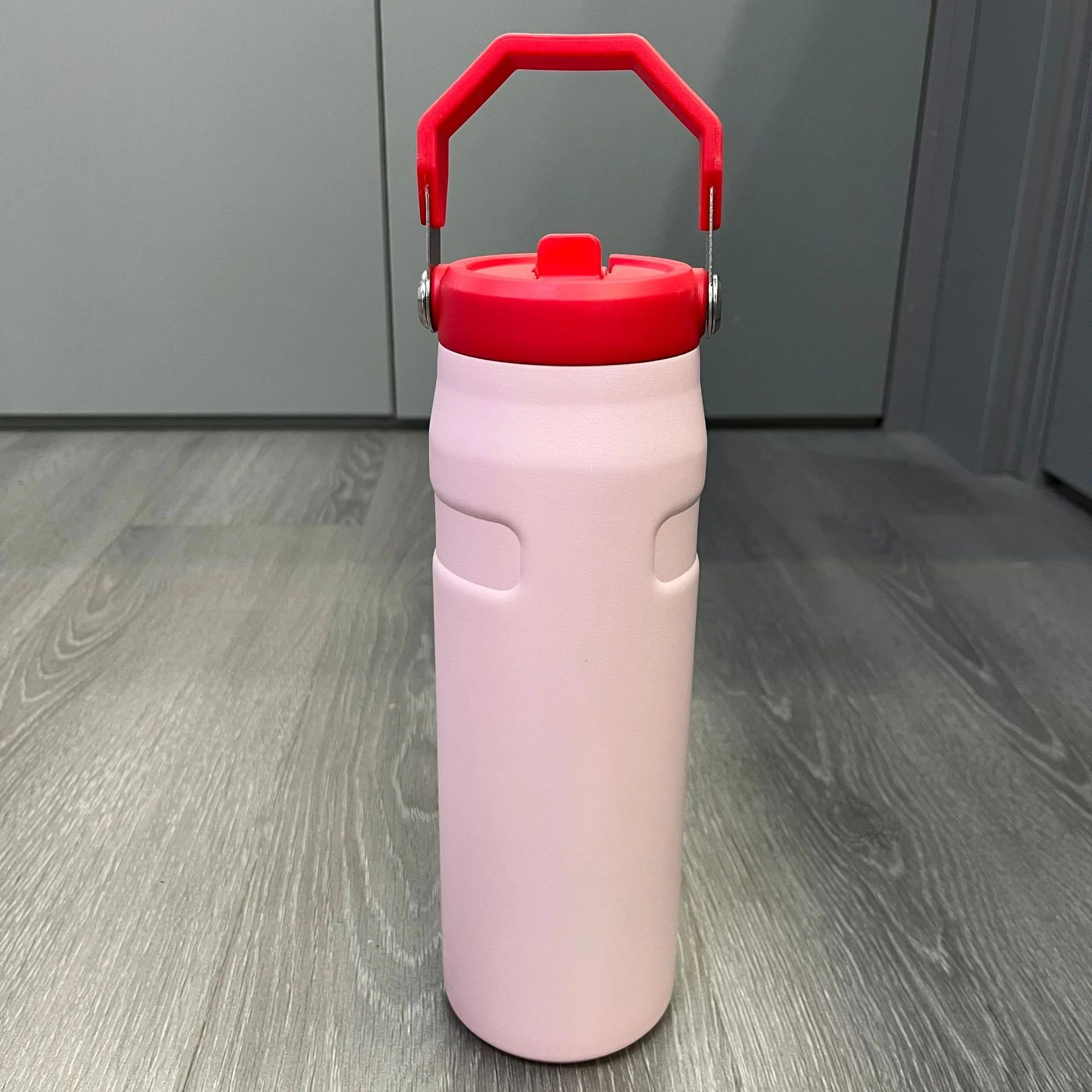 BPA-Free 304 Stainless Steel Vacuum Bottle with Straw & Handle, Leak-Proof Double-Layer Thermos for Hot/Cold Drinks