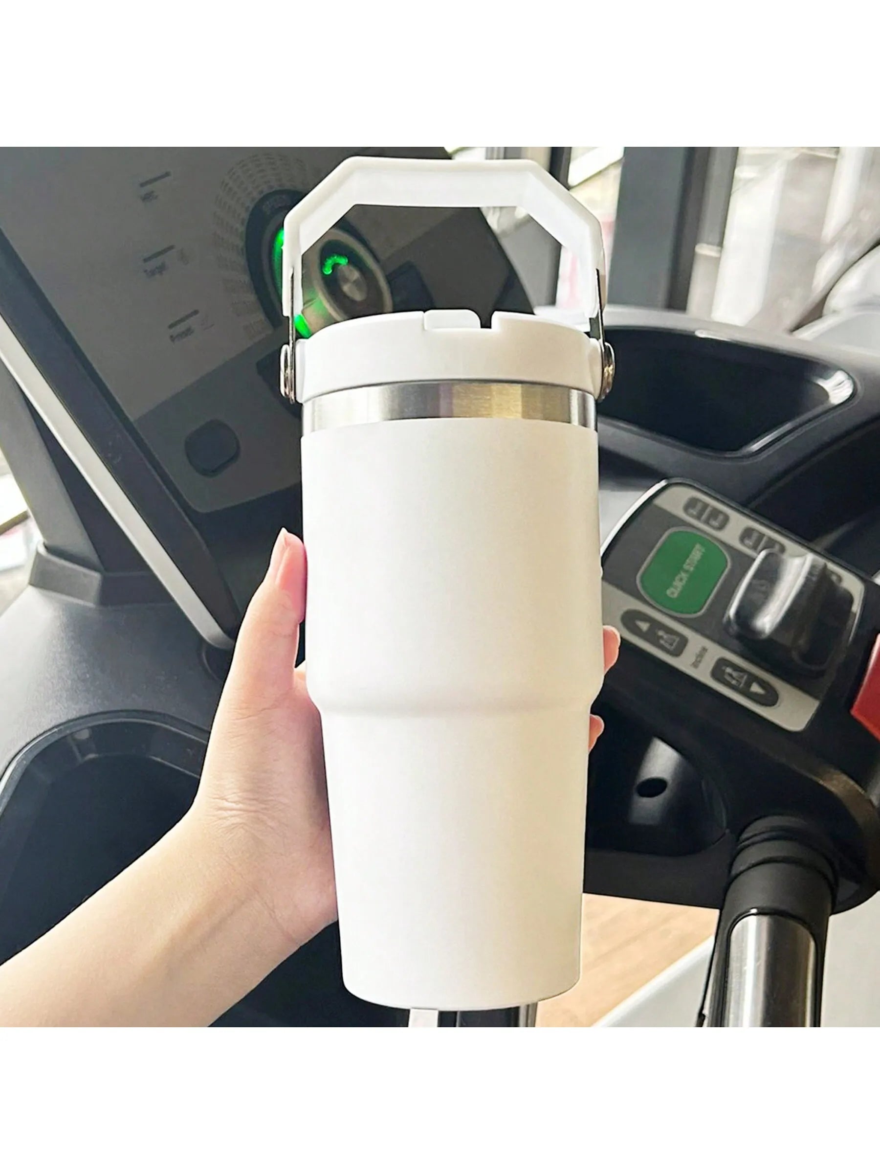 Stainless Steel Tumbler with Straw, Vacuum Insulated Water Bottle