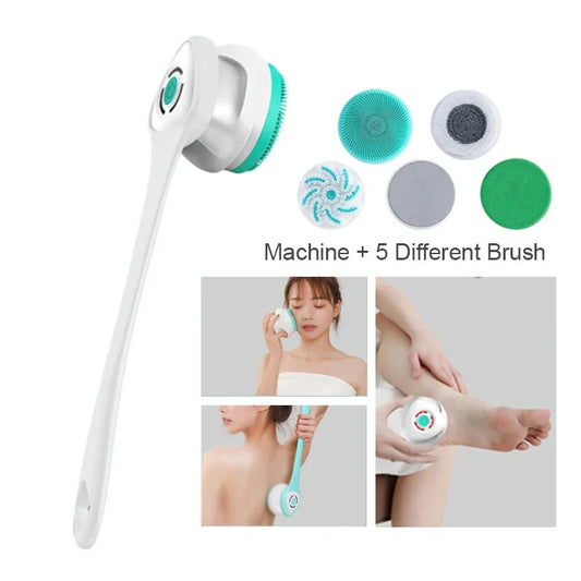 5 in 1 Electric Shower Cleaning Brush for Bath Body Cleaning & Massage