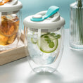 Load image into Gallery viewer, Portable Water Cup Transparent Insulated Glass Wall With Leak-Proof Lid
