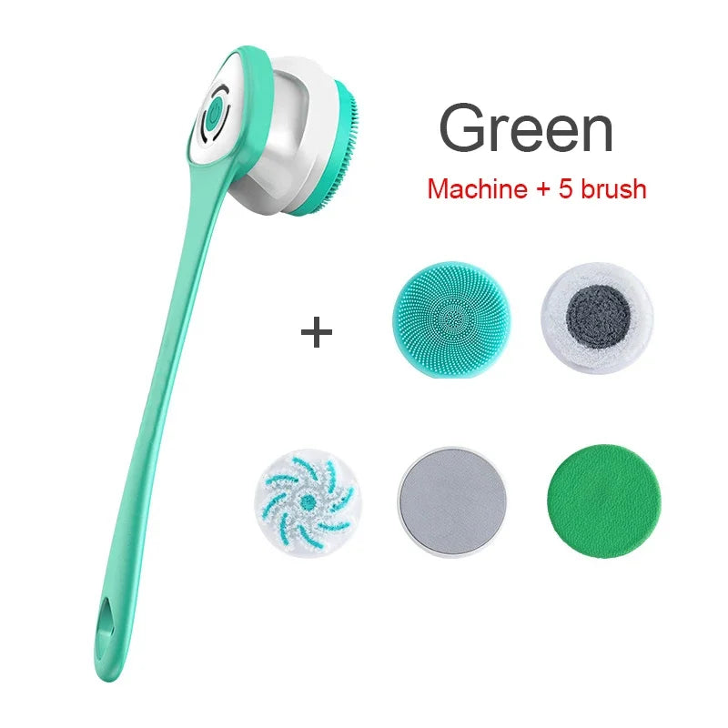 5 in 1 Electric Shower Cleaning Brush for Bath Body Cleaning & Massage