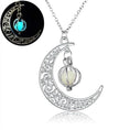 Load image into Gallery viewer, Glowing Moon Orb Necklace Halloween Pumpkin Pendant Glow In The Dark Blue, Green, Celestial Moons Jewelry Women Girl Gifts
