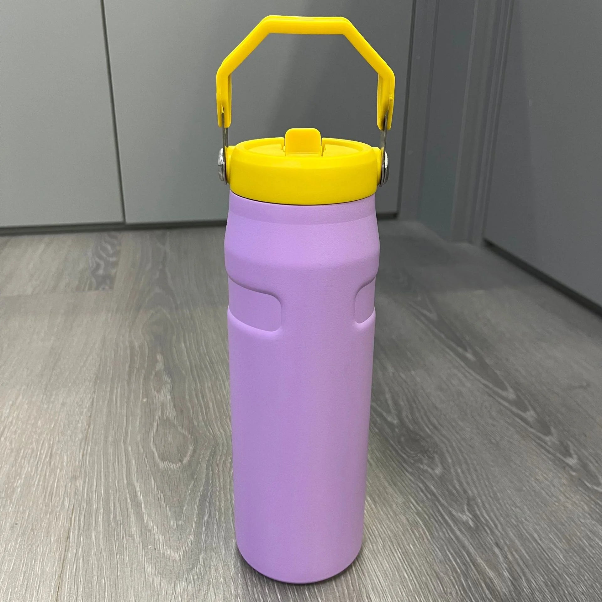 BPA-Free 304 Stainless Steel Vacuum Bottle with Straw & Handle, Leak-Proof Double-Layer Thermos for Hot/Cold Drinks