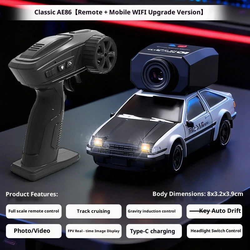 Full Proportion Fpv Rc Drift Car With Camera Electric First Person View App Control Mini Toy Car For Kids Boys Indoor Play
