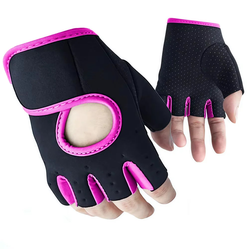 Unisex Adjustable Sports Gloves with Anti-slip Silicone Dots