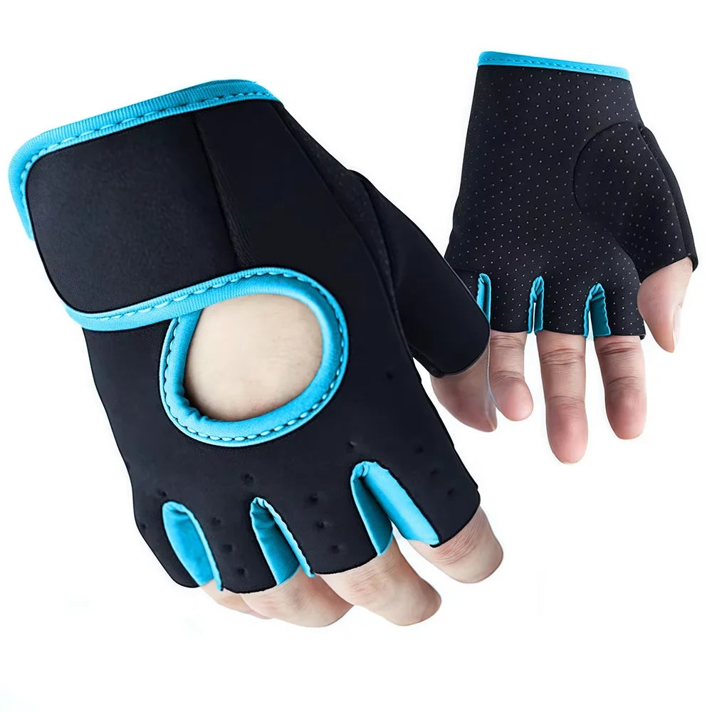 Unisex Adjustable Sports Gloves with Anti-slip Silicone Dots