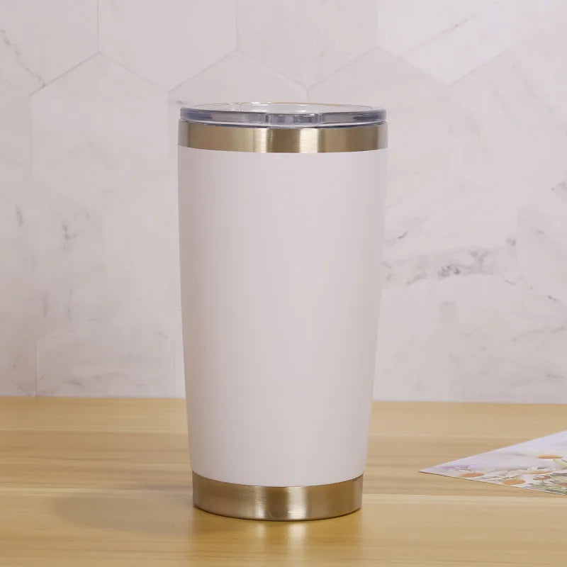 Personalized Name or Text Tumbler, 20oz Stainless Steel with Lid & Straw, Custom Travel Coffee Mug