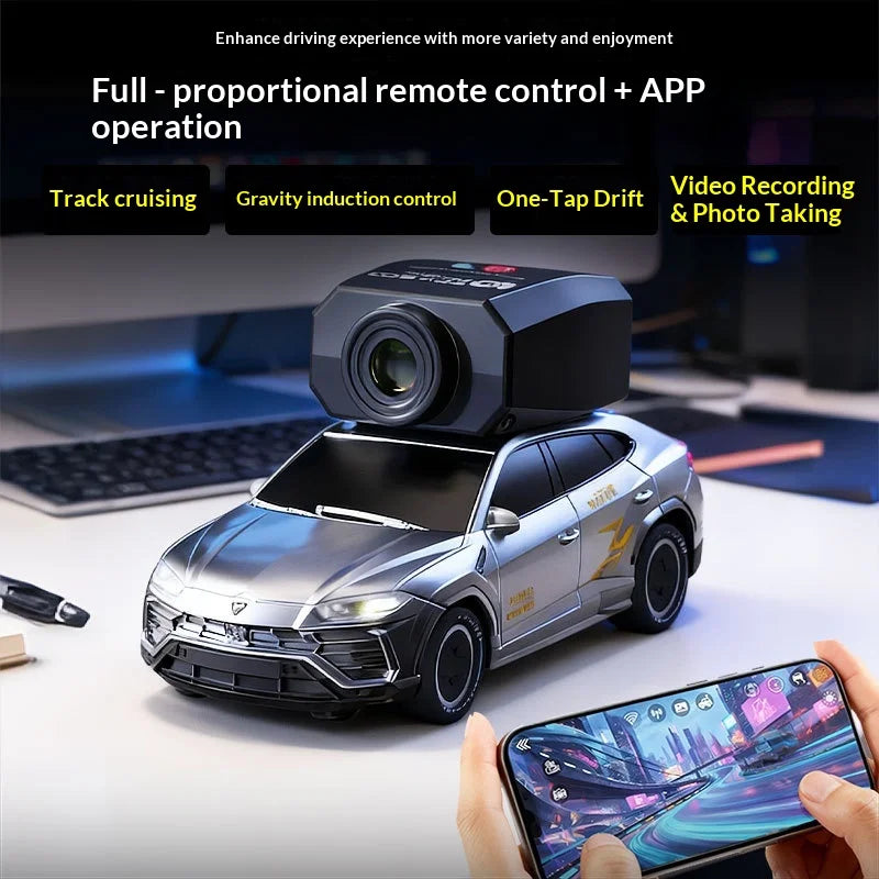 Full Proportion Fpv Rc Drift Car With Camera Electric First Person View App Control Mini Toy Car For Kids Boys Indoor Play