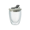 Load image into Gallery viewer, Portable Water Cup Transparent Insulated Glass Wall With Leak-Proof Lid
