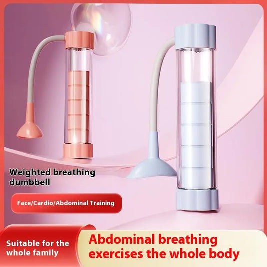 Adjustable Diaphragm Breathing Dumbbell Trainer For Lung Capacity Expander