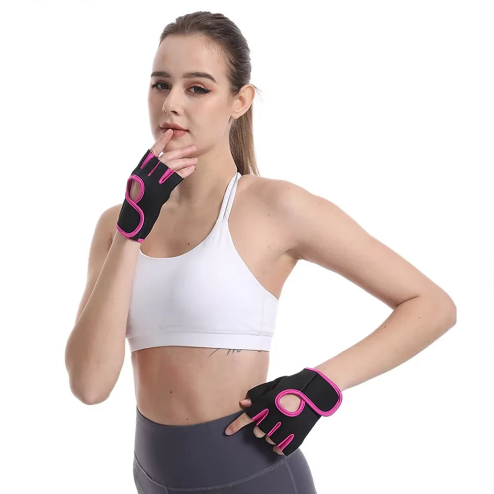 Unisex Adjustable Sports Gloves with Anti-slip Silicone Dots