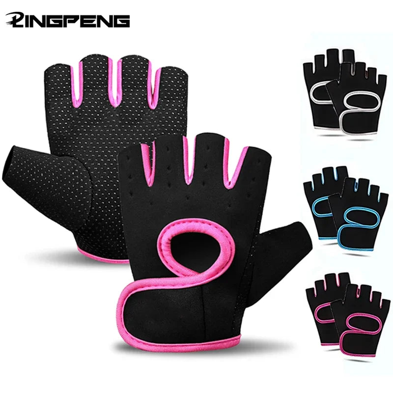 Unisex Adjustable Sports Gloves with Anti-slip Silicone Dots