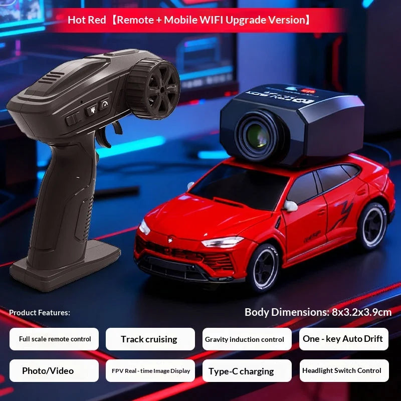 Full Proportion Fpv Rc Drift Car With Camera Electric First Person View App Control Mini Toy Car For Kids Boys Indoor Play