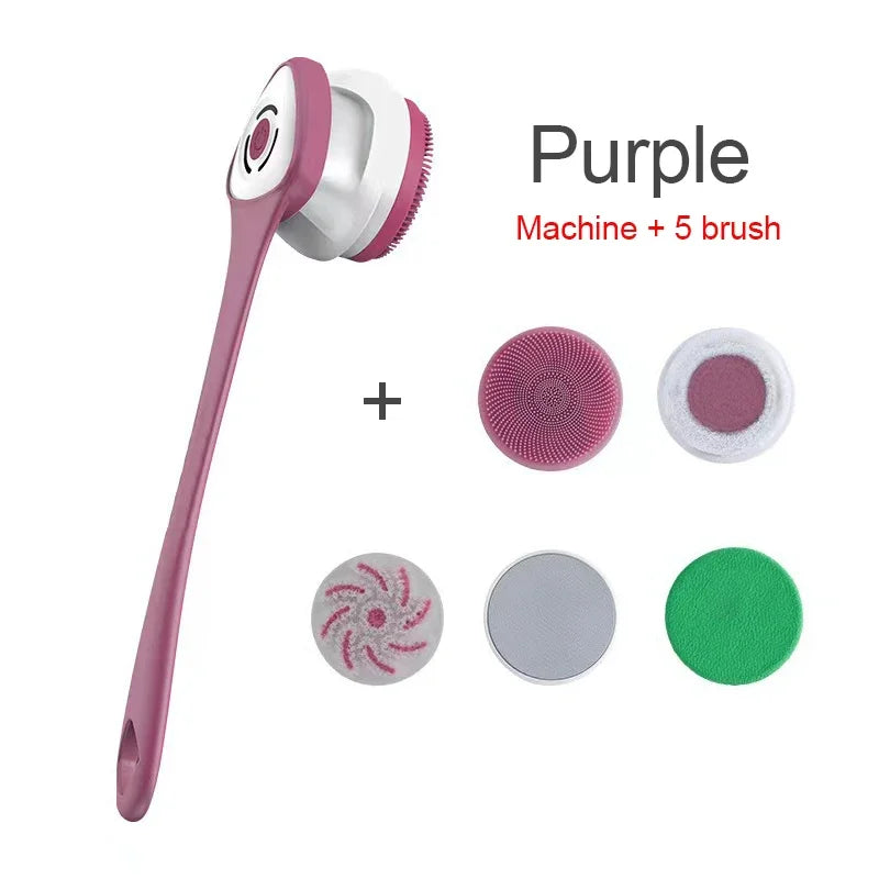 5 in 1 Electric Shower Cleaning Brush for Bath Body Cleaning & Massage