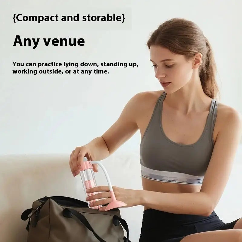 Adjustable Diaphragm Breathing Dumbbell Trainer For Lung Capacity Expander